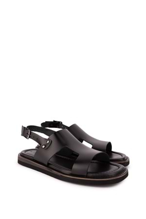 Gondol Kadın Hakiki Deri Renkli Kombin Vaketa Sandalet ayh.407 - Siyah - 40