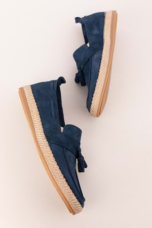 Gondol Içi Dışı Hakiki Deri Hafif Günlük Rahat Ayakkabı sf.1055 - Lacivert Süet - 40