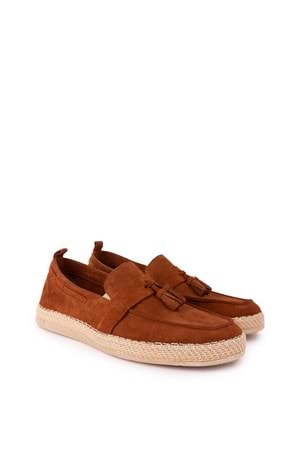 Gondol Içi Dışı Hakiki Deri Hafif Günlük Rahat Ayakkabı sf.1055 - Taba Süet - 41