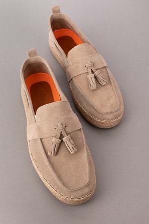 Gondol Içi Dışı Hakiki Deri Hafif Günlük Rahat Ayakkabı sf.1055 - Gri Süet - 41