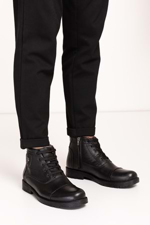 Gondol Erkek Hakiki Deri İçi Kürklü Günlük Bot kn.855 - Siyah - 44