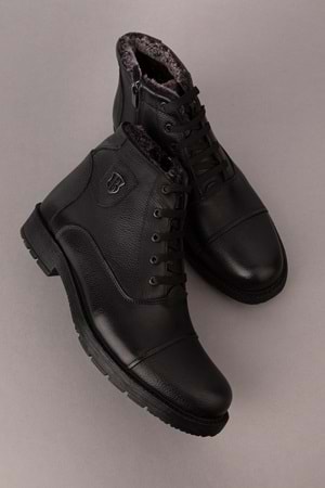 Gondol Erkek Hakiki Deri İçi Kürklü Günlük Bot kn.855 - Siyah - 44