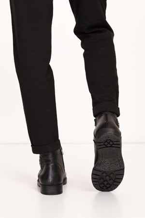 Gondol Erkek Hakiki Deri İçi Kürklü Günlük Bot kn.855 - Siyah - 44