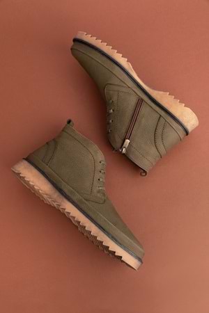 Gondol Erkek Hakiki Deri Günlük Bot src.341 - Haki Nubuk - 40