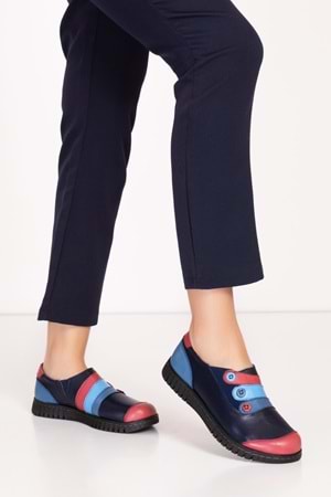 Gondol Hakiki Deri Anatomik Taban Rahat Cırtlı Ayakkabı ell.7109 - Mix - 37