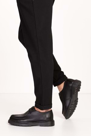 Gondol Içi Dışı Hakiki Deri Kalın Taban Oxford Rahat Ayakkabı src.913 - Siyah - 40