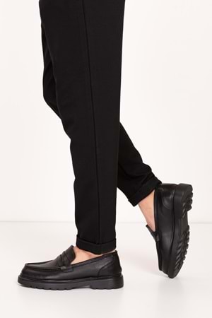 Gondol Içi Dışı Hakiki Deri Hafif Günlük Rahat Ayakkabı src.464 - Siyah - 41