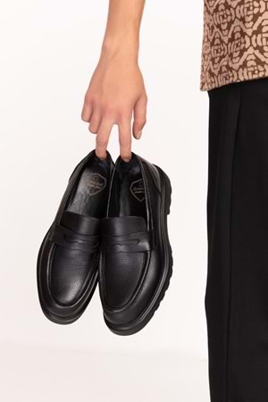 Gondol Içi Dışı Hakiki Deri Hafif Günlük Rahat Ayakkabı src.464 - Siyah - 41