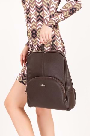 Gondol Kadın Günlük Şık Sırt Çantası ald.1025 - Kahverengi - TEK EBAT