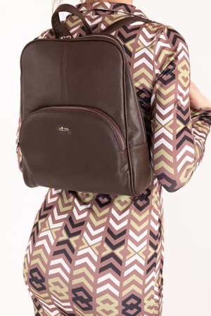 Gondol Kadın Günlük Şık Sırt Çantası ald.1025 - Kahverengi - TEK EBAT