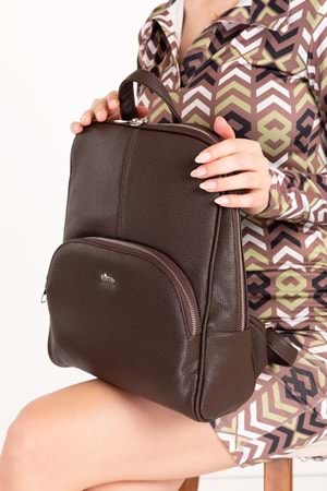 Gondol Kadın Günlük Şık Sırt Çantası ald.1025 - Kahverengi - TEK EBAT