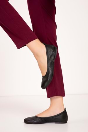 Gondol Hakiki Deri Günlük Babet alpx.623 - Siyah - 37