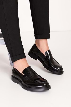 Gondol Erkek Hakiki Deri Hafif Taban Klasik Ayakkabı ny.923 - siyah rugan - 39