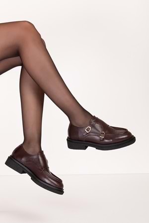 Gondol Hakiki Deri Kalın Taban Makosen Loafer rg.7000 - Kahverengi - 36