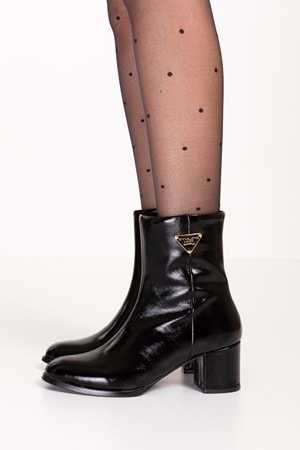 Gondol Kadın Hakiki Deri Klasik Topuklu Bot anl.3225 - siyah rugan - 37