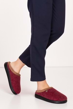 GONDOL İÇİ KÜRKLÜ RAHAT VE HAFİF EV TERLİĞİ EV.216 - Bordo - 39