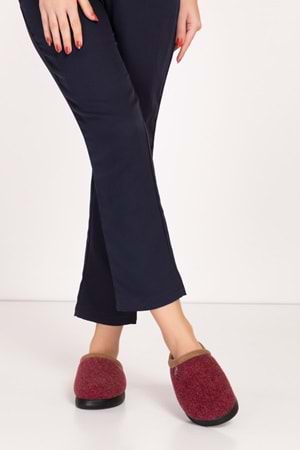 GONDOL İÇİ KÜRKLÜ RAHAT VE HAFİF EV TERLİĞİ EV.216 - Bordo - 39