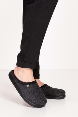 GONDOL İÇİ KÜRKLÜ RAHAT VE HAFİF EV TERLİĞİ EV.216 - Siyah - 43