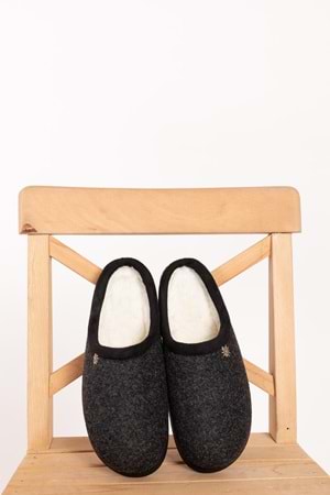 GONDOL İÇİ KÜRKLÜ RAHAT VE HAFİF EV TERLİĞİ EV.216 - Siyah - 43