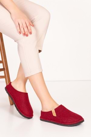 GONDOL İÇİ DIŞI KEÇE RAHAT VE HAFİF EV TERLİĞİ EV.320 - Bordo - 38