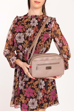 Gondol Kadın Günlük Çapraz Omuz Çantası gp.1452 - Vizon - TEK EBAT