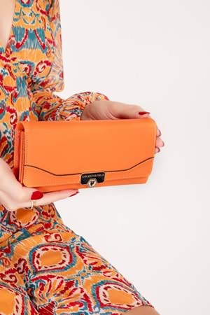 Gondol Çok Gözlü Kullanışlı Şık Cüzdan gp.1489 - Turuncu - TEK EBAT