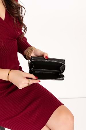 Gondol Çok Gözlü Kullanışlı Şık Cüzdan gp.1120 - Siyah - TEK EBAT