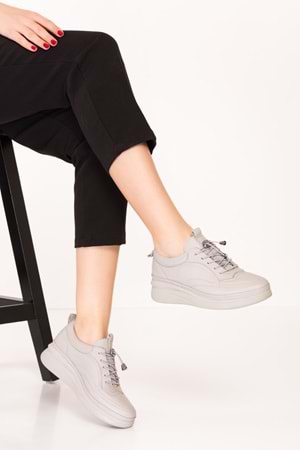 Gondol Hakiki Deri Anatomik Taban Rahat Ayakkabı es.120 - Taş - 36