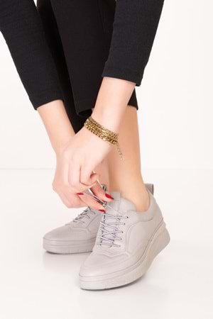 Gondol Hakiki Deri Anatomik Taban Rahat Ayakkabı es.120 - Taş - 36