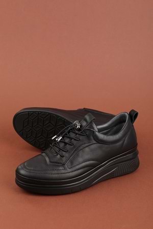 Gondol Hakiki Deri Anatomik Taban Rahat Ayakkabı es.120 - Siyah Cilt - 37