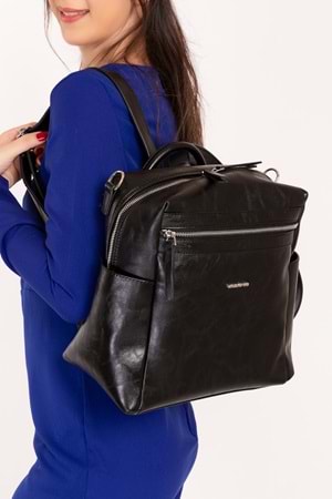 Gondol Kadın Sırt ve El Çantası gp.1492 - Siyah Cilt - TEK EBAT