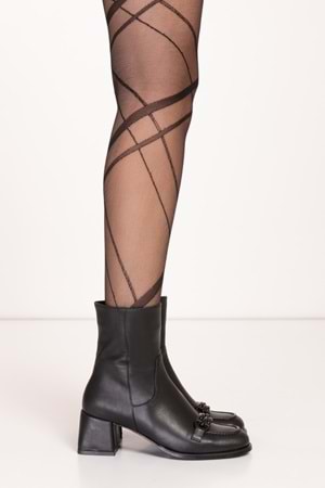 Gondol Kadın Hakiki Deri Kalın Topuklu Şık Bot ss.814 - Siyah - 36