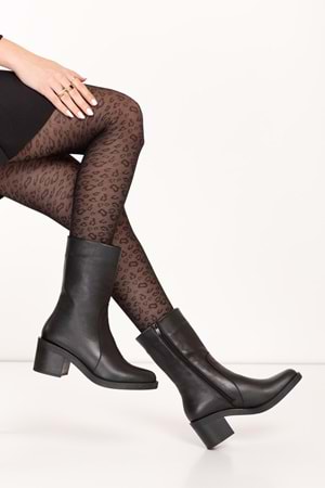 Gondol Hakiki Deri Günlük Şık Uzun Bot wst.2273 - Siyah - 39