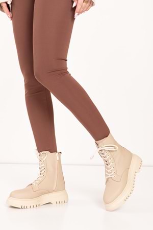 Gondol Kadın Hakiki Deri Günlük Postal Bot wst.2303 - Vizon - 38