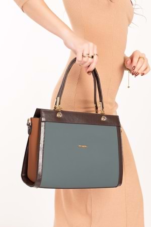 Gondol Kadın Günlük Şık El ve Omuz Çantası cr.56118 - Yeşil - TEK EBAT