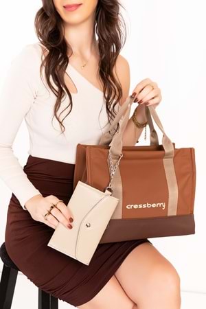 Gondol Kadın Günlük Kolej Çantası cr.15121 - Taba - TEK EBAT