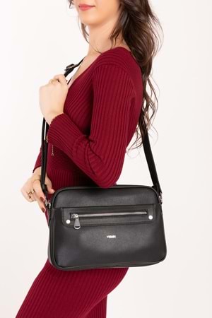 Gondol Kadın Çapraz Sade Şık Günlük Çanta ysm.1682 - Siyah - TEK EBAT