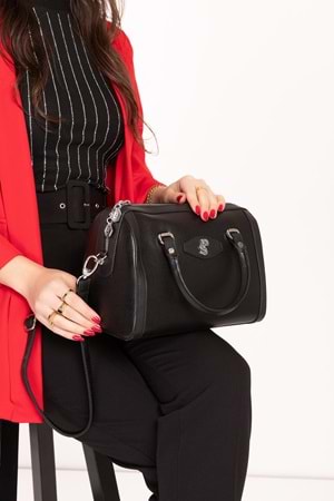 Gondol Kadın Şık El Çantası sp.1091 - Siyah - TEK EBAT