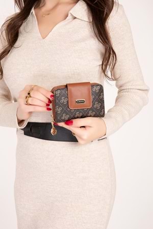 Gondol Günlük Kullanışlı Cüzdan ve Kartlık sp.935 - Kahve Yazı - TEK EBAT