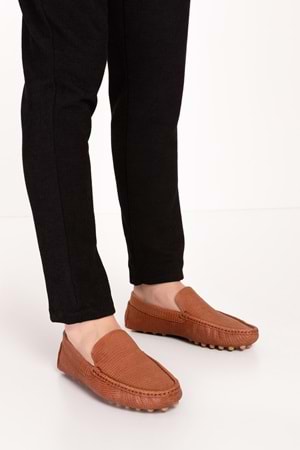 Gondol Erkek Hakiki Deri Hafif Taban Loafer Ayakkabı tx.13800 - Taba - 40