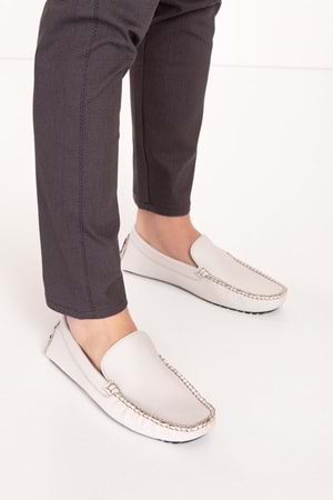 Gondol Erkek Hakiki Deri Hafif Taban Loafer Ayakkabı tx.13500 - Bej - 44