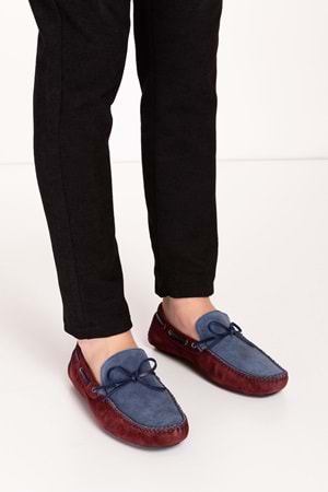 Gondol Erkek Hakiki Deri Hafif Taban Loafer Ayakkabı tx.1871 - Laci-Bordo - 41