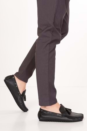 Gondol Erkek Hakiki Deri Hafif Taban Loafer Ayakkabı tx.12502 - Siyah - 42