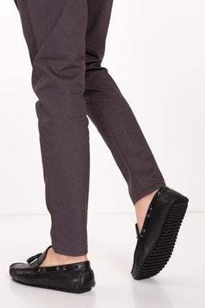 Gondol Erkek Hakiki Deri Hafif Taban Loafer Ayakkabı tx.12502 - Siyah - 42