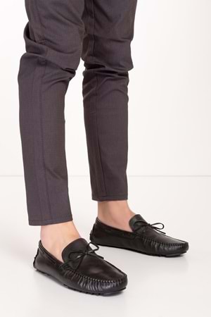 Gondol Erkek Hakiki Deri Hafif Taban Loafer Ayakkabı tx.14021 - Siyah - 40