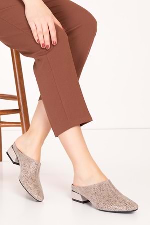 Gondol Hakiki Deri Şık Rahat Sabo Gondol Terlik vdt.16 - Taş - 40