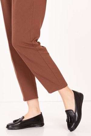 Gondol Hakiki Deri Ortopedik Taban Günlük Ayakkabı esfa.14150 - Siyah - 39