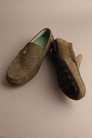 Gondol Erkek Hakiki Deri Klasik Loafer Haki 40 ttx.203
