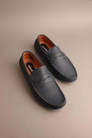 Gondol Erkek Hakiki Deri Klasik Loafer Lacivert 42 ttx.225