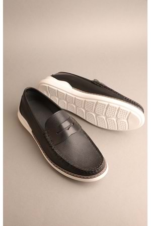 Gondol Erkek Hakiki Deri Klasik Loafer Siyah 41 ttx.234